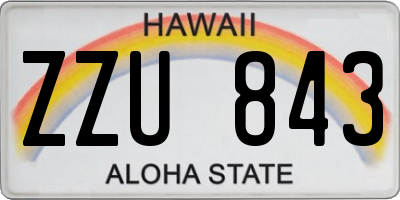 HI license plate ZZU843