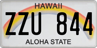 HI license plate ZZU844