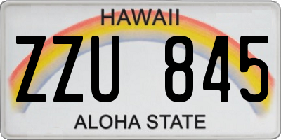 HI license plate ZZU845