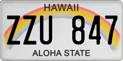 HI license plate ZZU847