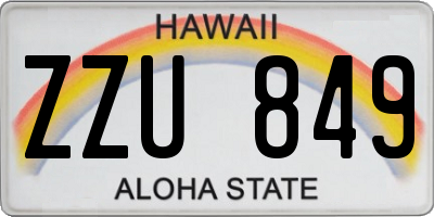 HI license plate ZZU849