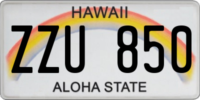 HI license plate ZZU850