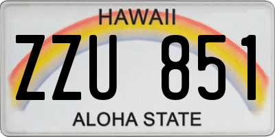 HI license plate ZZU851