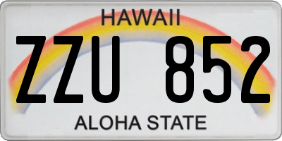 HI license plate ZZU852