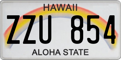 HI license plate ZZU854