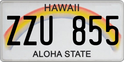 HI license plate ZZU855