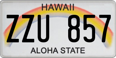 HI license plate ZZU857