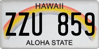 HI license plate ZZU859