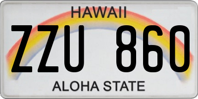 HI license plate ZZU860