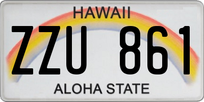 HI license plate ZZU861