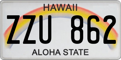 HI license plate ZZU862