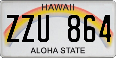 HI license plate ZZU864