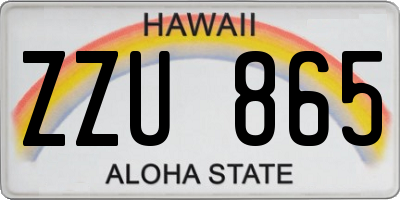 HI license plate ZZU865