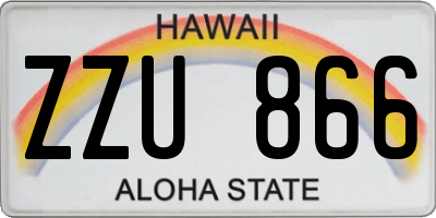 HI license plate ZZU866