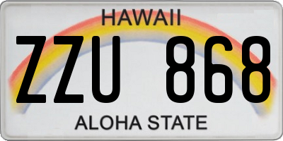 HI license plate ZZU868