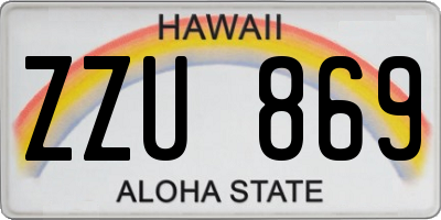 HI license plate ZZU869