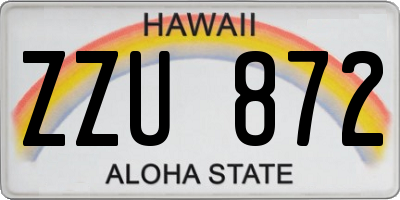 HI license plate ZZU872