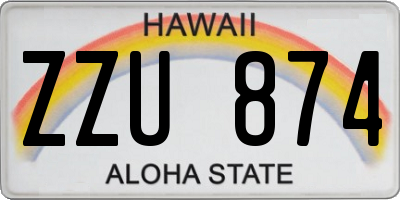 HI license plate ZZU874