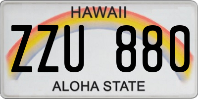 HI license plate ZZU880