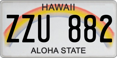 HI license plate ZZU882