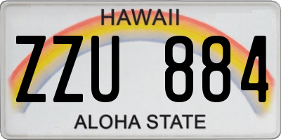 HI license plate ZZU884