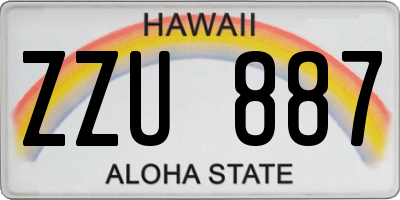 HI license plate ZZU887