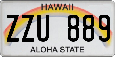 HI license plate ZZU889