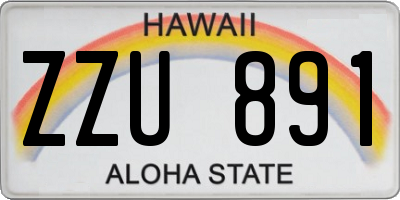 HI license plate ZZU891