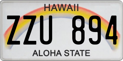 HI license plate ZZU894