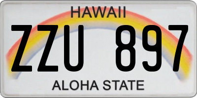 HI license plate ZZU897