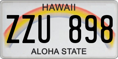 HI license plate ZZU898