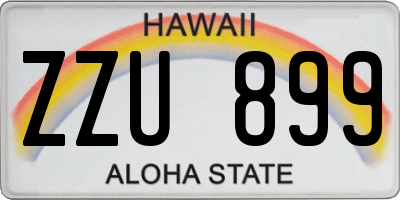 HI license plate ZZU899