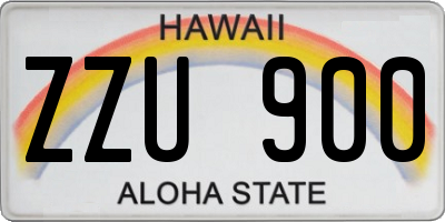 HI license plate ZZU900