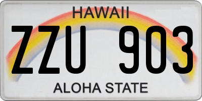 HI license plate ZZU903