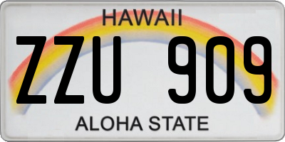 HI license plate ZZU909