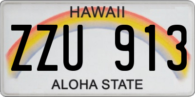 HI license plate ZZU913