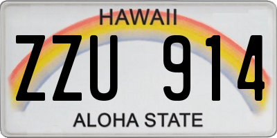 HI license plate ZZU914