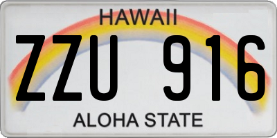 HI license plate ZZU916