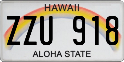 HI license plate ZZU918