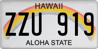 HI license plate ZZU919