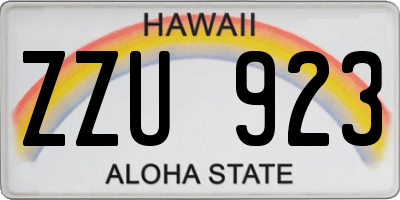 HI license plate ZZU923