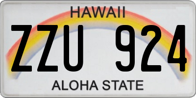 HI license plate ZZU924