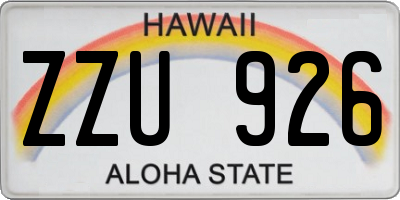 HI license plate ZZU926