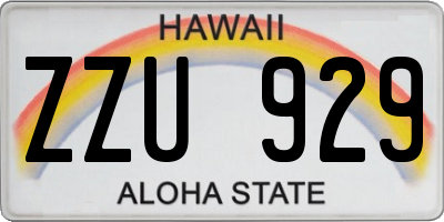 HI license plate ZZU929