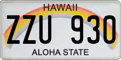 HI license plate ZZU930