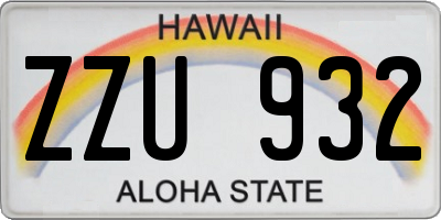 HI license plate ZZU932