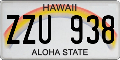 HI license plate ZZU938