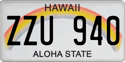 HI license plate ZZU940