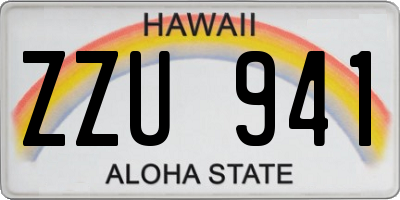 HI license plate ZZU941