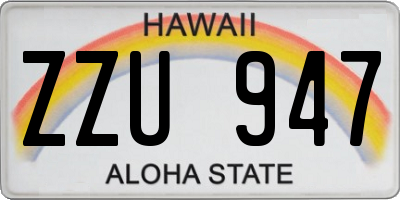 HI license plate ZZU947